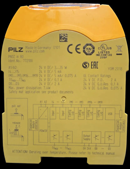 772100, PNOZ m B0, biztonsági relé, Pilz