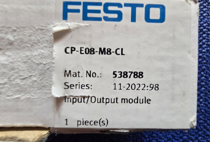 CP-E08-M8-CL, 538788, input/output module, Festo