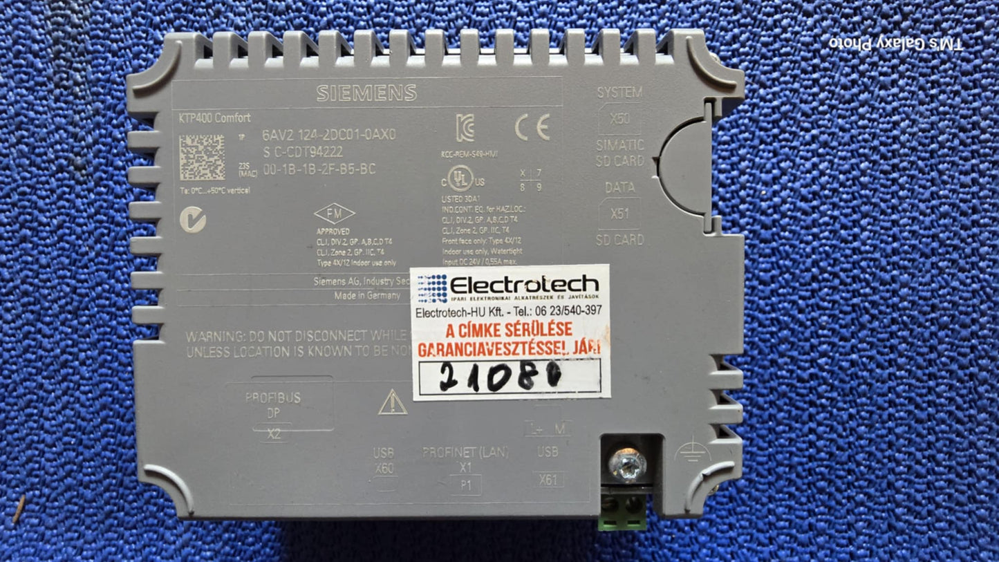 6AV2124-2DC01-0AX0, SIMATIC, KTP400 Comfort panel, hmi