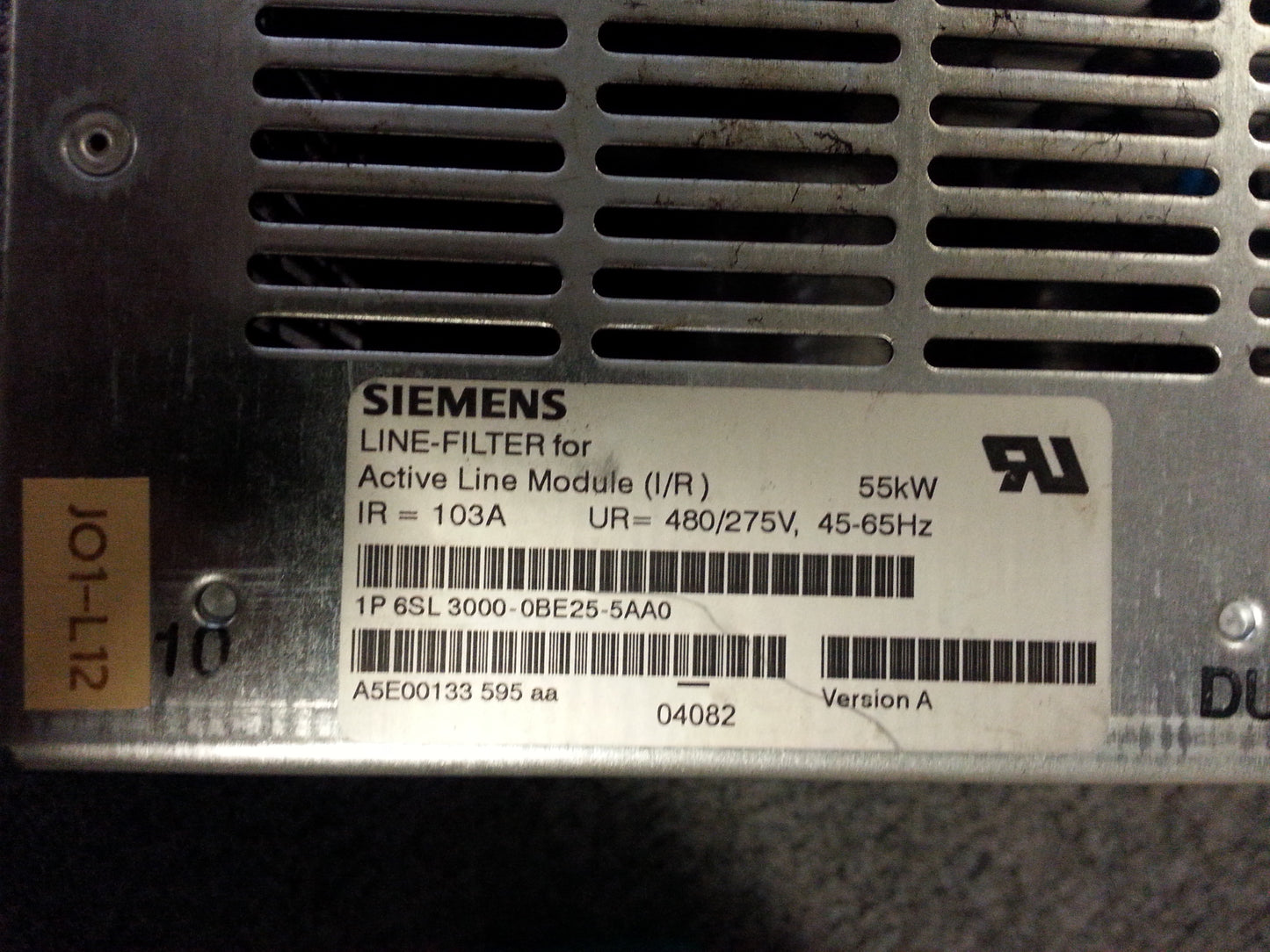 6SL3000-0BE25-5AA0, 103A, 55kW, Filtermodul für SINAMICS/SIMODRIVE 611 Systeme