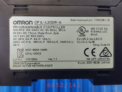 CP1L-L20DR-A, lotNo.170125N, Omron plc, CPU module