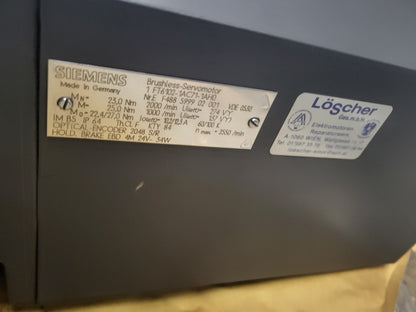 1FT6102-1AC71-1AH0, 4.8kW-os, 23Nm-es, kefe nélküli szervo motor