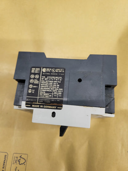 3VU1300-1MG00, Siemens, 3 fázisú hőkioldó, motorvédő kapcsoló segédérintkezővel, 400V, 1-1,6A