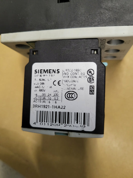 3RH1921-1HA22 segédkapcsoló blokk, Siemens