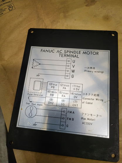 A06B-1006-B904#0100, Model 6, AC spindle motor, 5.5/7.5kW, Fanuc