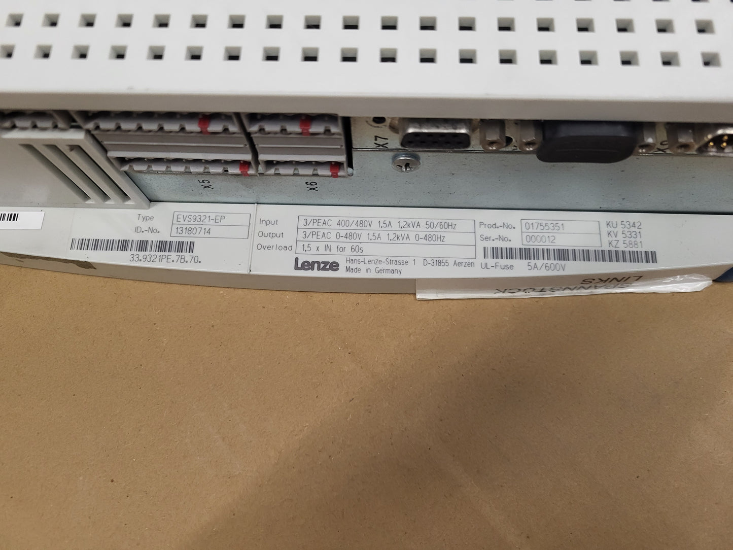 EVS9321-EP, 1,5A, Servopositionsregler, Lenze