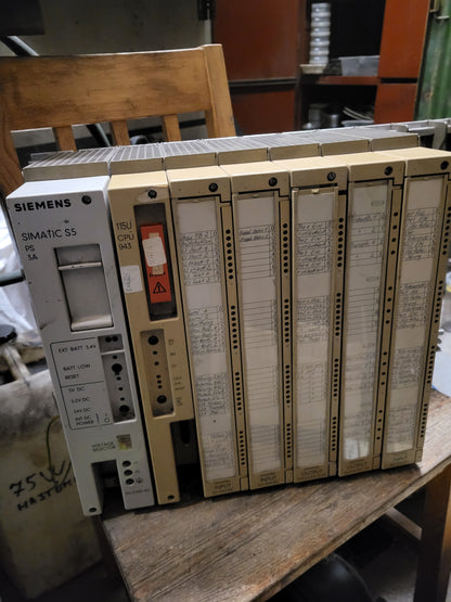 Siemens, Simatic S5, 115U, Siemens, full plc-rack, 943-as CPU-val