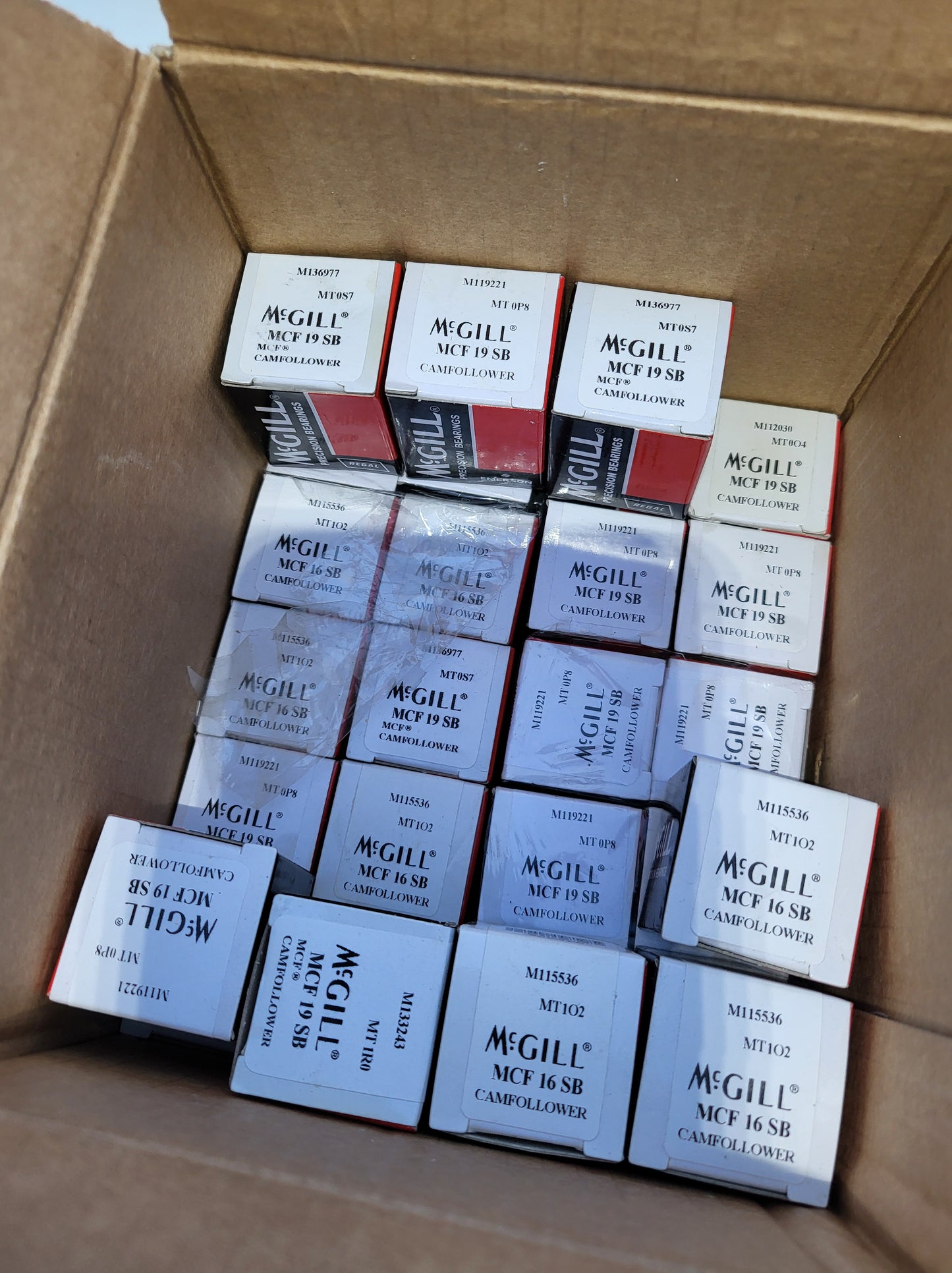 MCF 19 SB, MCGILL bearings