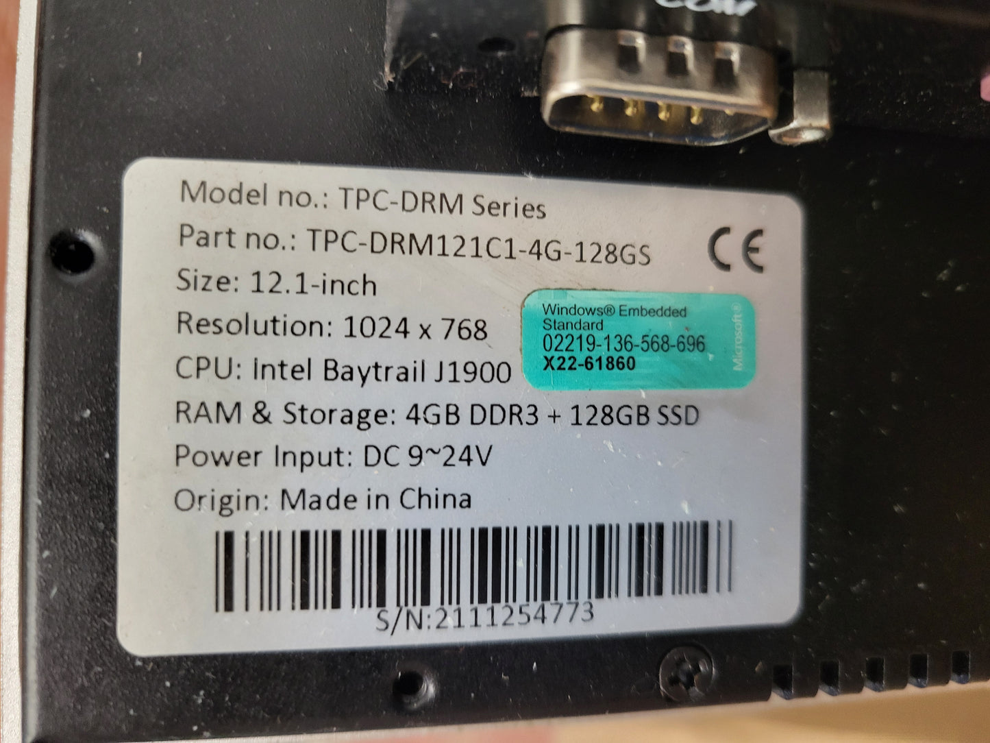 TPC-DRM121C1-4G-128GS, ipari panel-pc, Taicenn, új modul