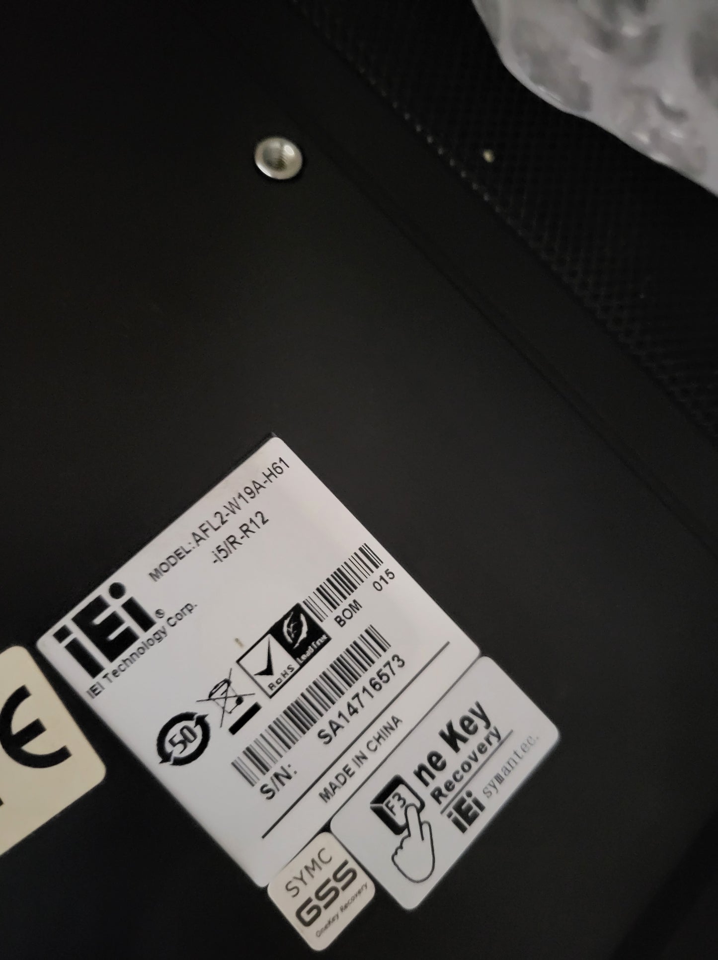 AFL2-W19A-H61-I5/R-R12, IEI, panel pc