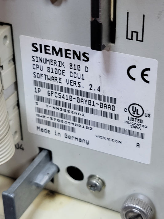 6FC5410-0AY01-0AA0, SINUMERIK 810 CCU1, compact control unit module