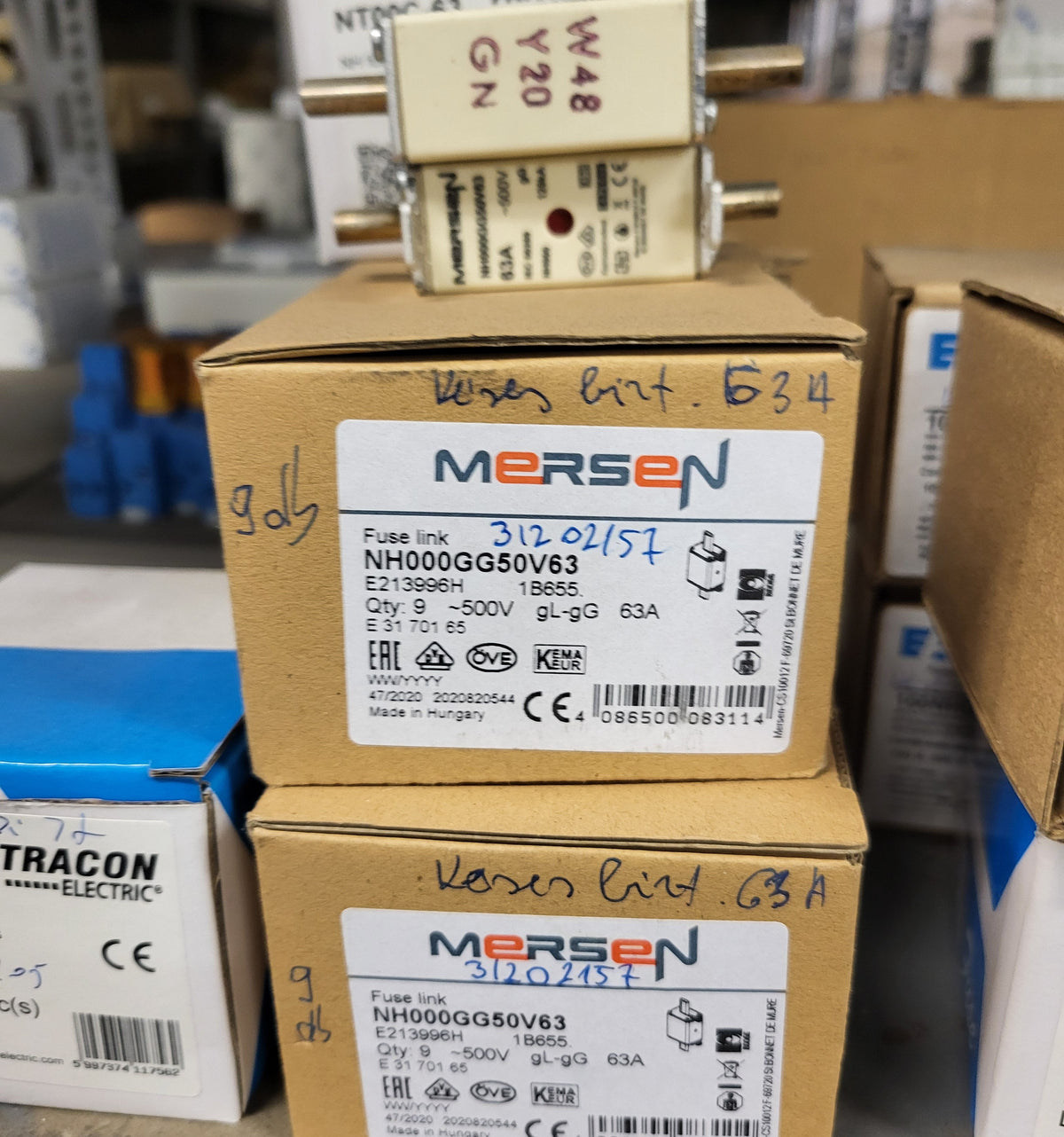NH00GG50V63, Mersen, késes biztosíték