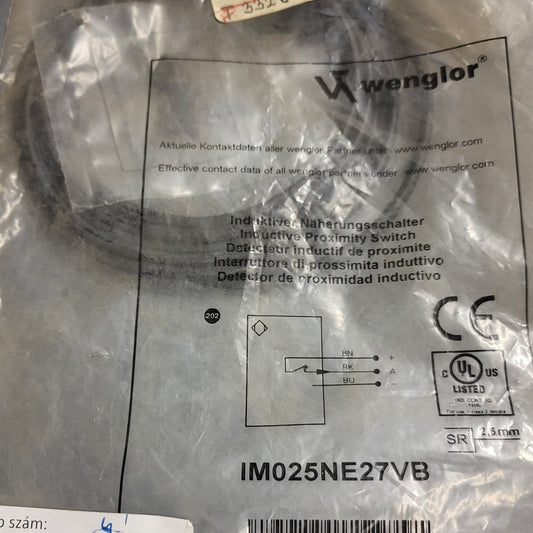 IM025NE27VB, közelítéskapcsoló, Wenglor