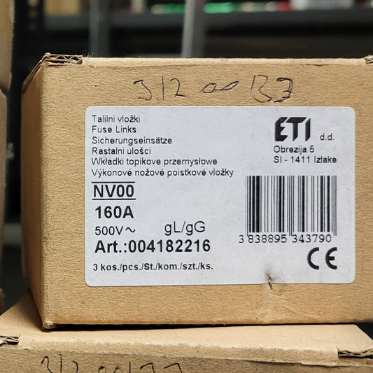 4182216,NV00 160A, késes olvadóbiztosító, ETI
