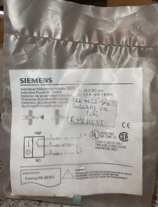 3RG4022-3AG33, induktív érzékelő, Siemens