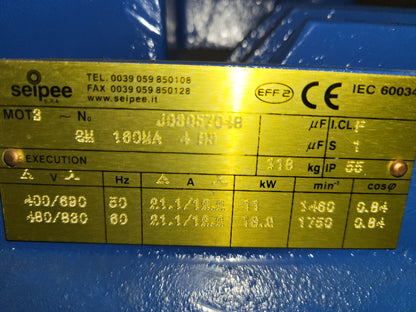 GM160MA4B3, J08057048, Seipee, dreiphasiger Elektromotor, 11 - 13,2 kW