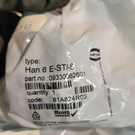HAN 6E-STI-S, male electrical connector, Harting