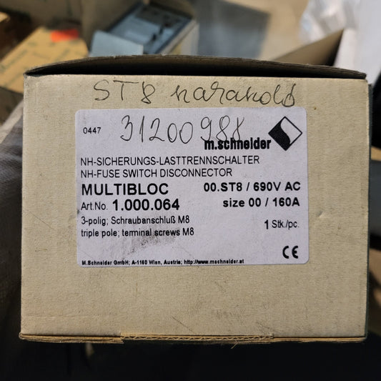 1.000.064, Multibloc, 3-pole disconnector fuse 00ST8/690VAC, 160A, M.Schneider