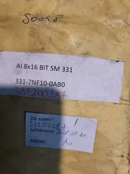 6ES7331-7NF10-0AB0, analóg bemeneti modul