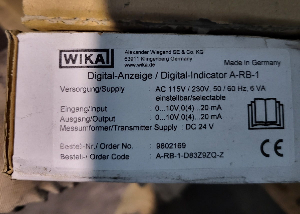 A-RB-1, programozható digitális kijelző, Wika