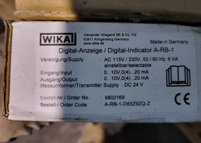 A-RB-1, programozható digitális kijelző, Wika