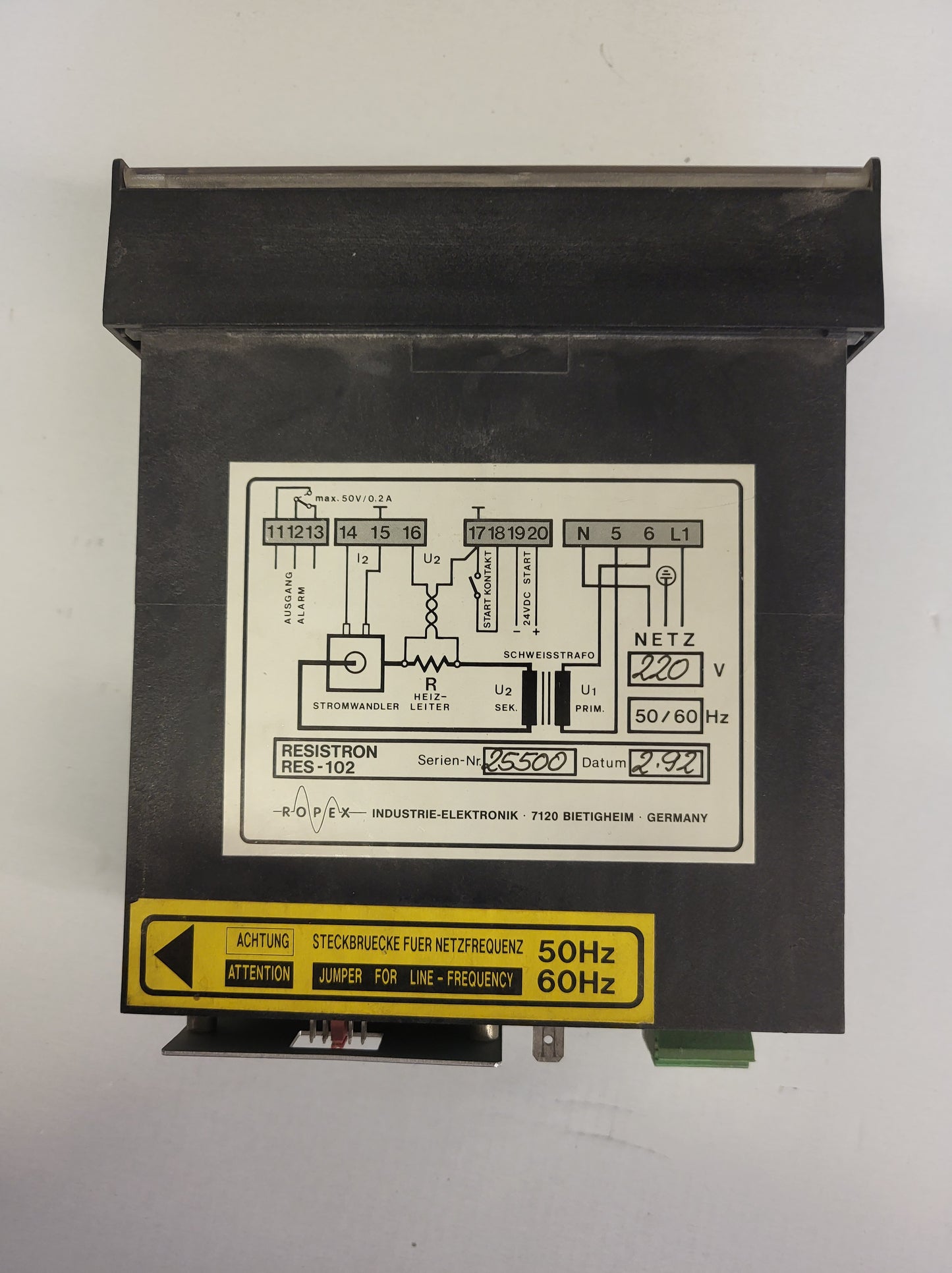 RES-102, Resistron, Ropex, Thermostat