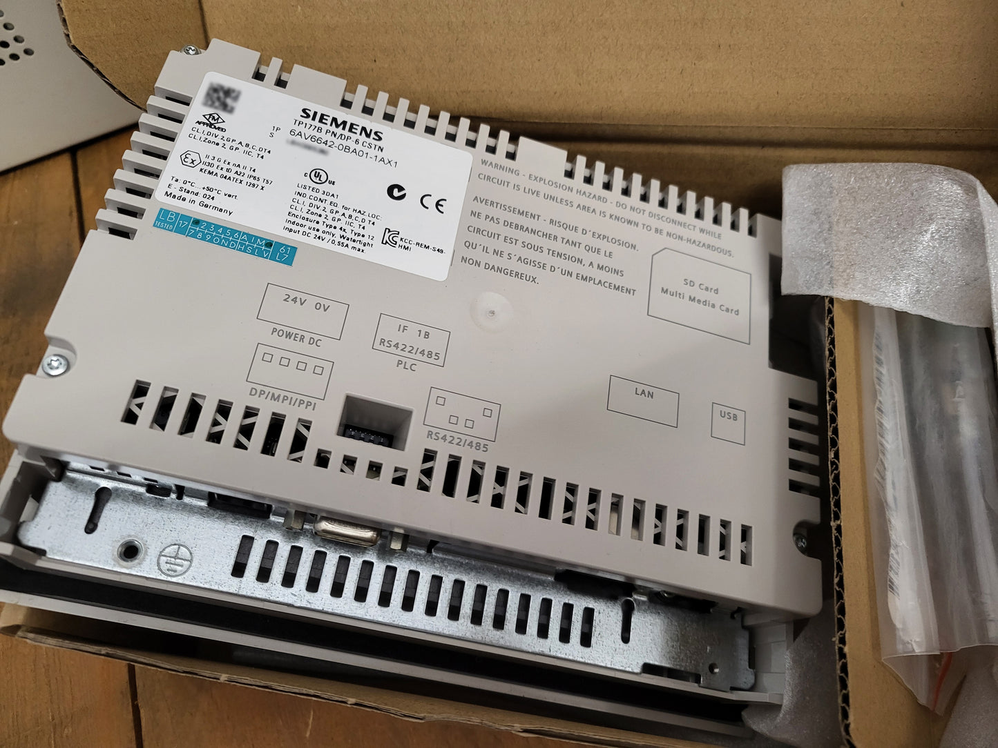 6AV6642-0BA01-1AX1, TP177B, PN/DP-6 CSTN, Simatic hmi, Siemens