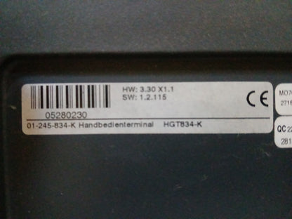 HGT834-K (Krauss cikkszám: 01-245-834-K), kézi kezelőterminál, Krauss Maffei
