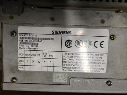 6ES7646-0BC20-0AA0, Simatic PCFI10, IPC-Modul