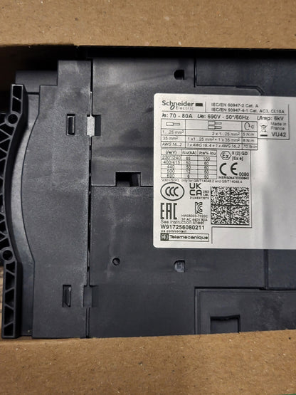 GV3P80, W917256180211 Schneider, motor circuit breaker, 60947-2 module