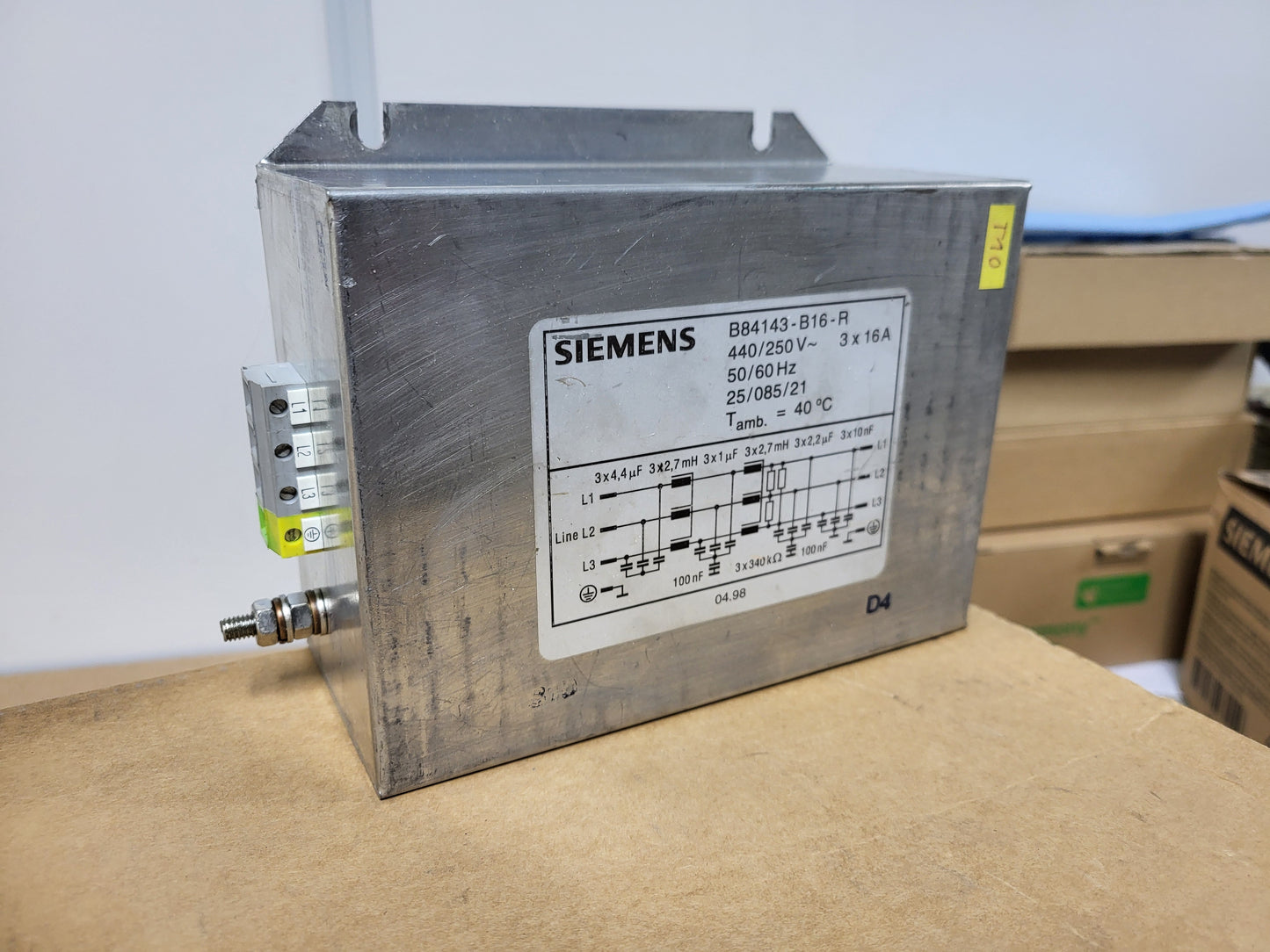 B84143-B16-R, RFI filter module, 3x16A, Siemens