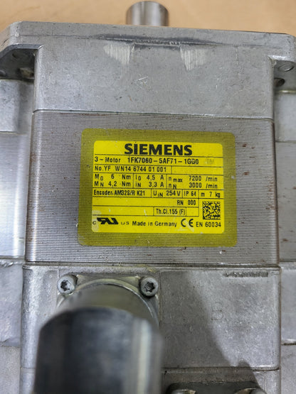 1FK7060-5AF71-1GG0, 4.2Nm, SIMOTICS S synchronous servomotor, 1.4kW