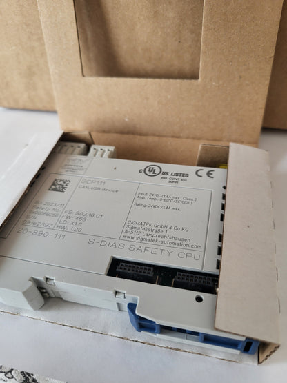 20-890-111, SCP111, S-DIAS biztonsági (hibamentes) CPU-modul, Sigmatek