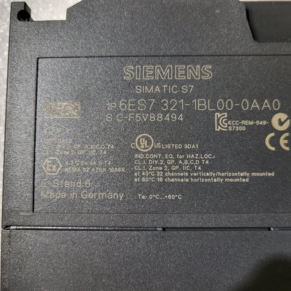 6ES7321-1BL00-0AA0, SIMATIC S7-300, digitális bemeneti modul, Siemens