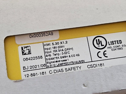 12-891-161, CSDI161, Sigmatek, C-DIAS, biztonsági modul