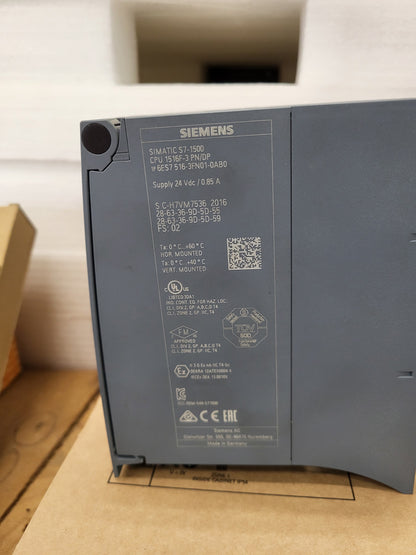 6ES7516-3FN01-0AB0, Simatic S7-1500, CPU 1516F-3 PN/DP, Siemens CPU-Modul