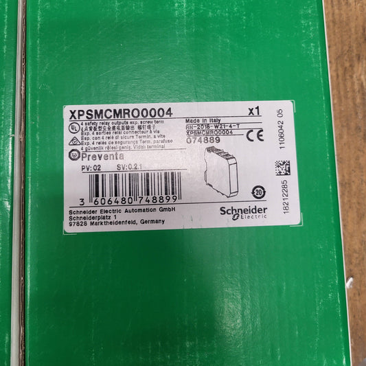XPSMCMRO0004, Preventa, safety controller, safety expansion I/O module, Schneider