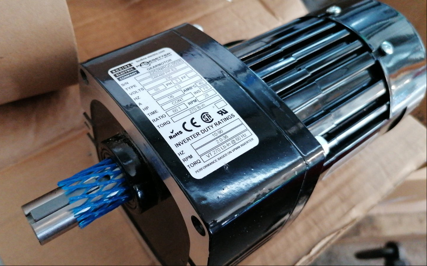34R4BFPP-E3, Bodine-Getriebemotor, Pacesetter, 0,23 kW