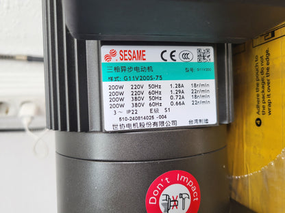 G11V200S-75, Sesame, Späneförderer-Getriebemotor, 0,2 kW