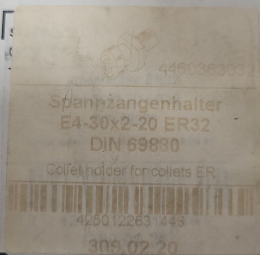 E4-30x2-20 ER32, Promat, patronos szerszámtartó