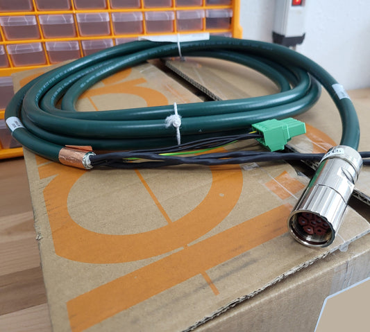MAT9190002, Igus, assembled, servo motor power cable (IKG4017, Bosch Rexroth)