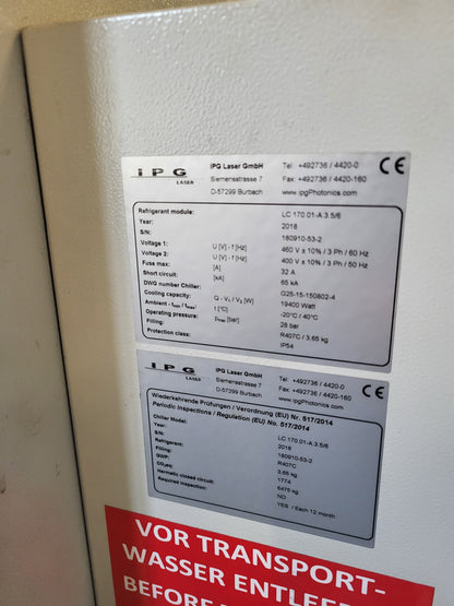 LC 170.01-A 3.5/6, pendingin laser, IPG Laser GmbH.