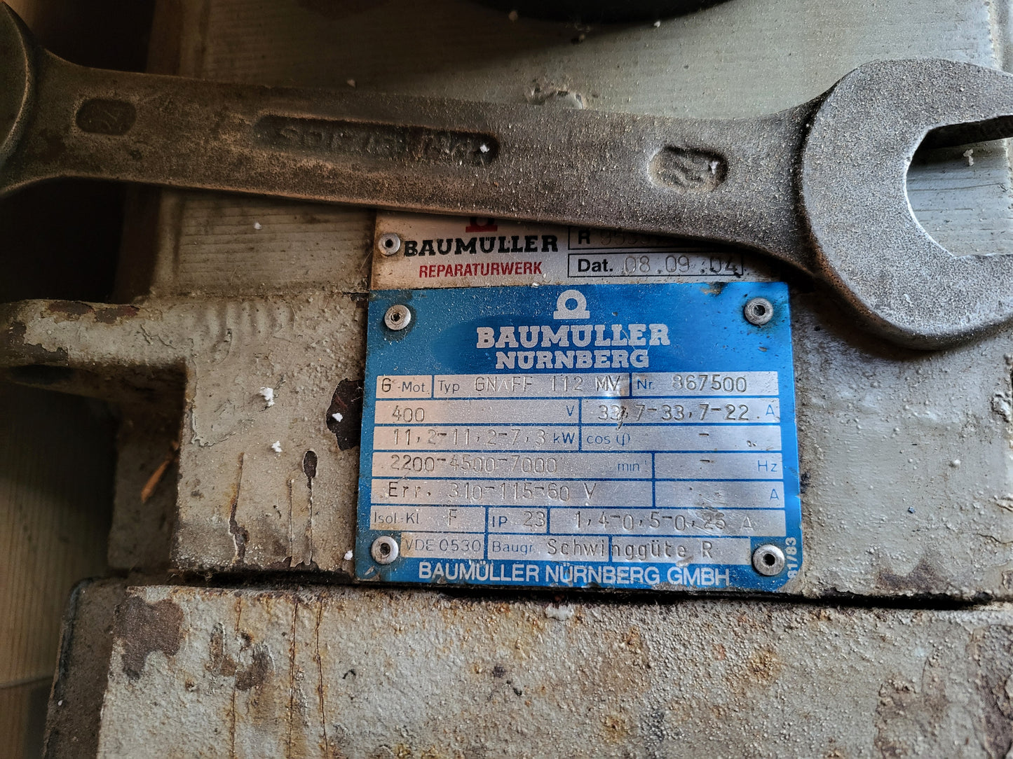 GNAFF 112 MV, Baumüller, DC-Servo, Spindelmotor, 11,2-11,2-7,3kW