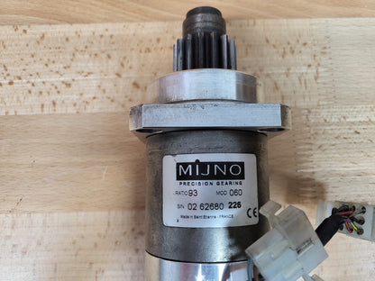 RX120LR1207 Parvex márkájú, DC szervo motor (+ Mijno gear), 0.285Nm