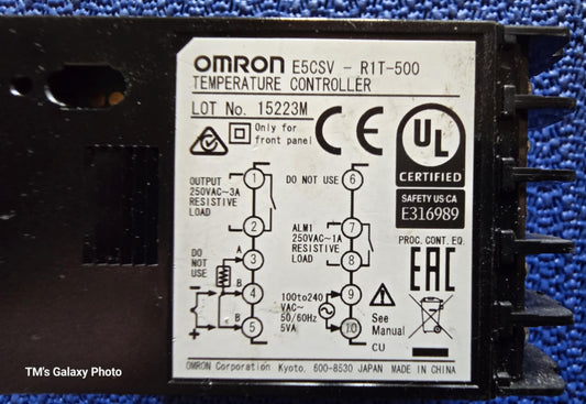 E5CSV-R1T-500, temperature controller, Omron