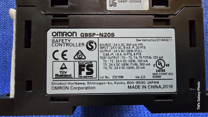 G9SP-N20S, Omron biztonságikör-vezérlő plc