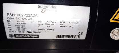 BSH1002P22A2A, Schneider (Telemecanique) Servomotor, 1,93kW, mit Neugart PLE80 Getriebe