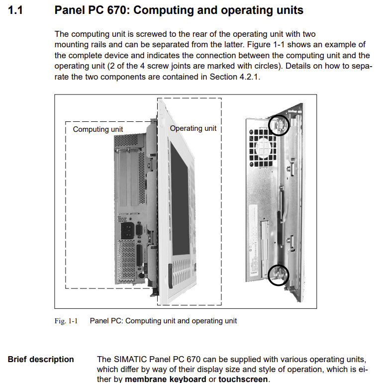 6AV7723-2BA10-0AD0, SIMATIC PANEL PC 670 STANDARD-Konfiguration, Siemens