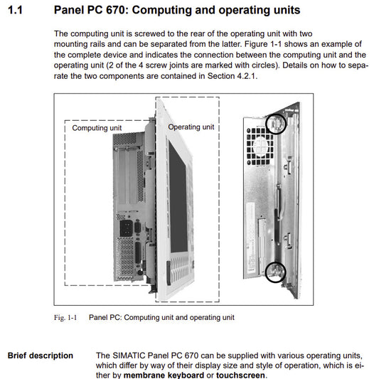 6AV7723-2BA10-0AD0, SIMATIC PANEL PC 670 STANDARD konfiguráció, Siemens
