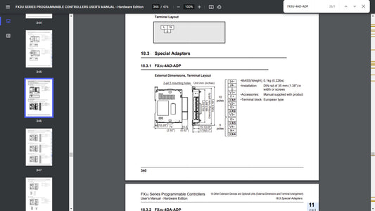 FX3U-4AD-ADP, Mitsubishi plc module